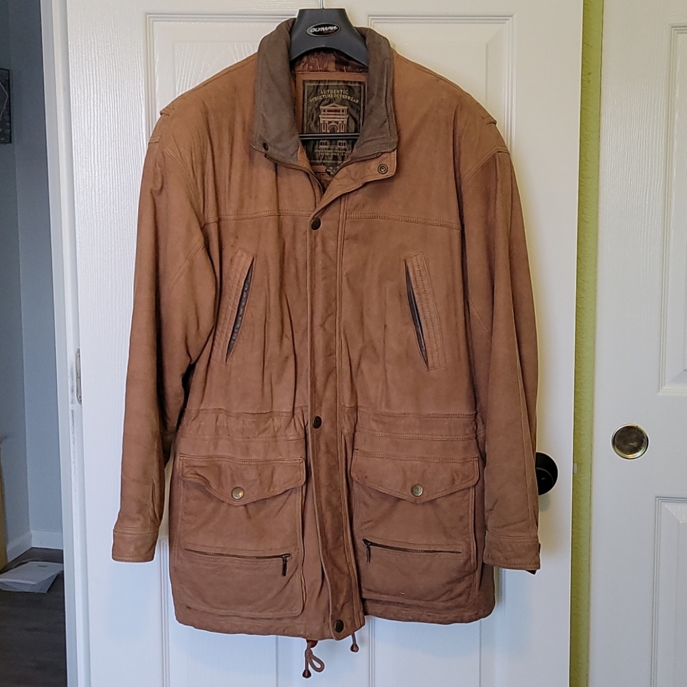 Vintage STRUCTURE  Men's Suede Anorak Jacket - LG